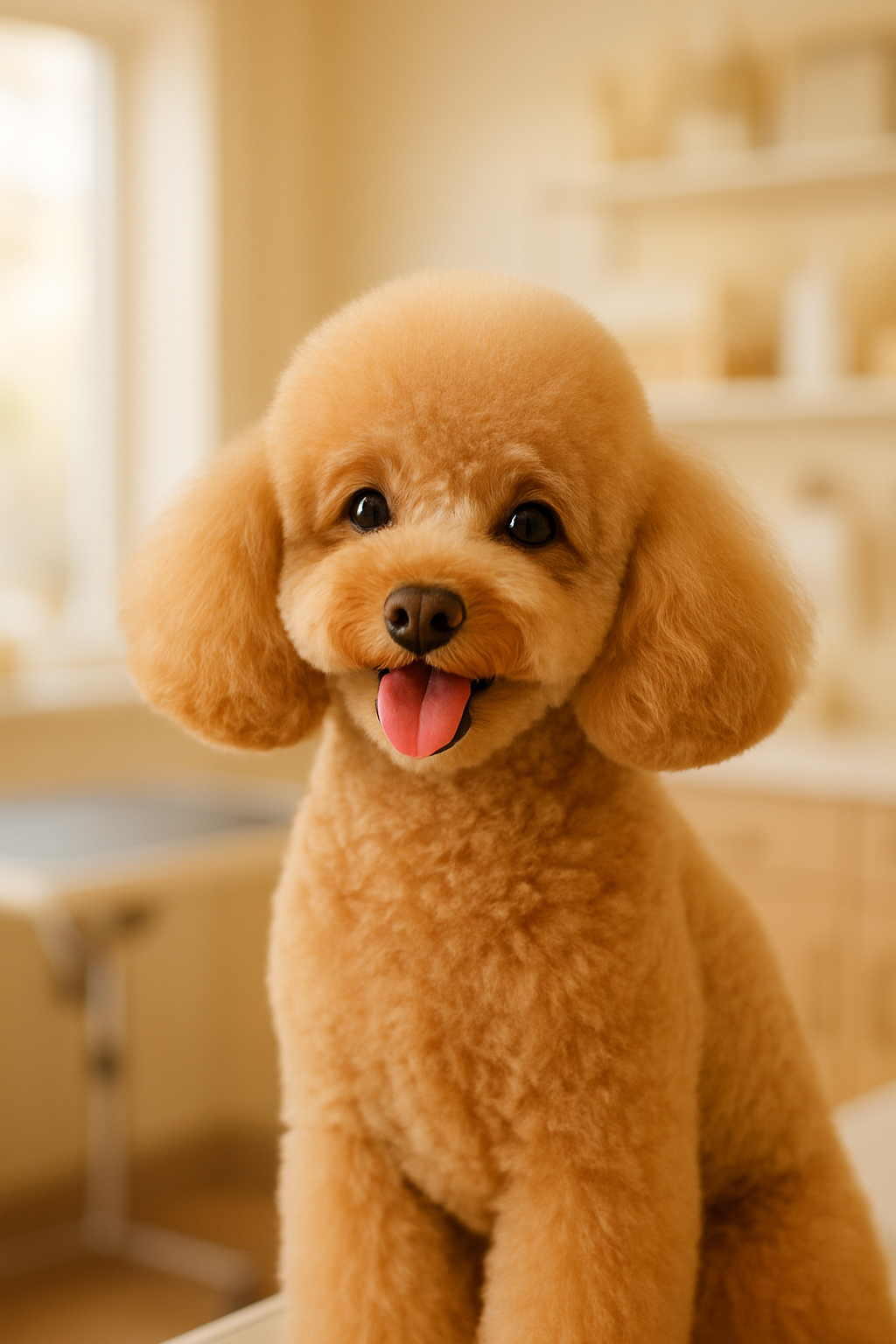 Frisch gepflegter Pudel bei Beauty Dog